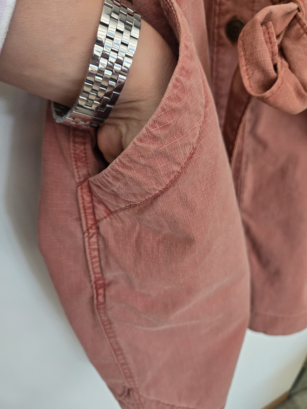Duluth Trading Co Rust Button-Front Utility Shirtdress Jacket - Picture 5 of 9